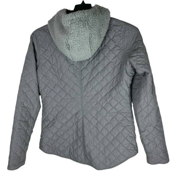 Patagonia Felted Jacket Merino Wool Blend Reversible Hooded Gray Women's Large - Picture 5 of 16